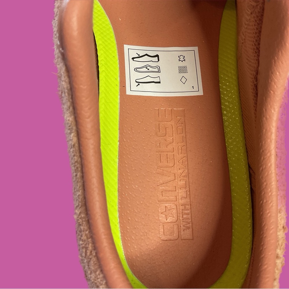 Converse One Star Ox SNEAKERS WOMENS 7 Fuzzy Peach  Suede/Leather Soft UNISEX - Picture 4 of 11